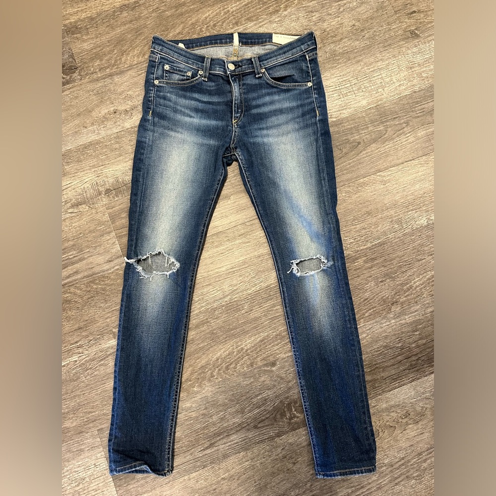 Rag & bone skinny distressed jeans